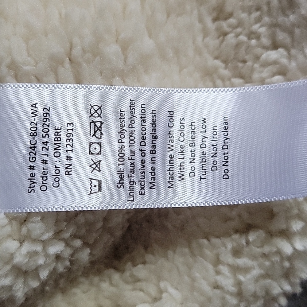 JACHS Girlfriend New York Fleece Pullover Large Ombre NWT - Picture 8 of 8